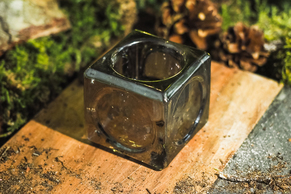 Świecznik szklany Tealight h-5.5 cm