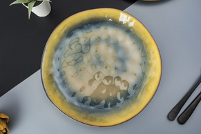 Talerz płytki porcelanowy 26.5 cm yellow