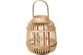 Lampion/ świecznik bambus 24 cm