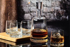 KROSNO FJORD Komplet do whisky Karafka + 6 szklanek