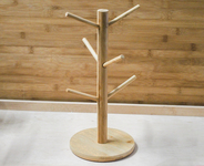Drewniany stojak na kubki h-35 cm