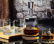 KROSNO FJORD Komplet do whisky Karafka + 6 szklanek