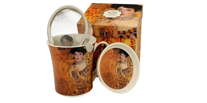DUO Kubek 330 ml z zaparzaczem ADELE G.Klimt
