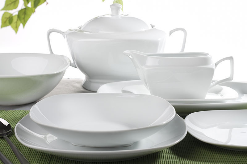 Biała porcelana stołowa Giardino W003 - Stylowe naczynia i serwisy  porcelanowe