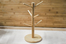 Drewniany stojak na kubki h-35 cm